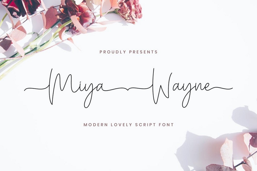 Miya Wayne - Lovely Script Wedding Font