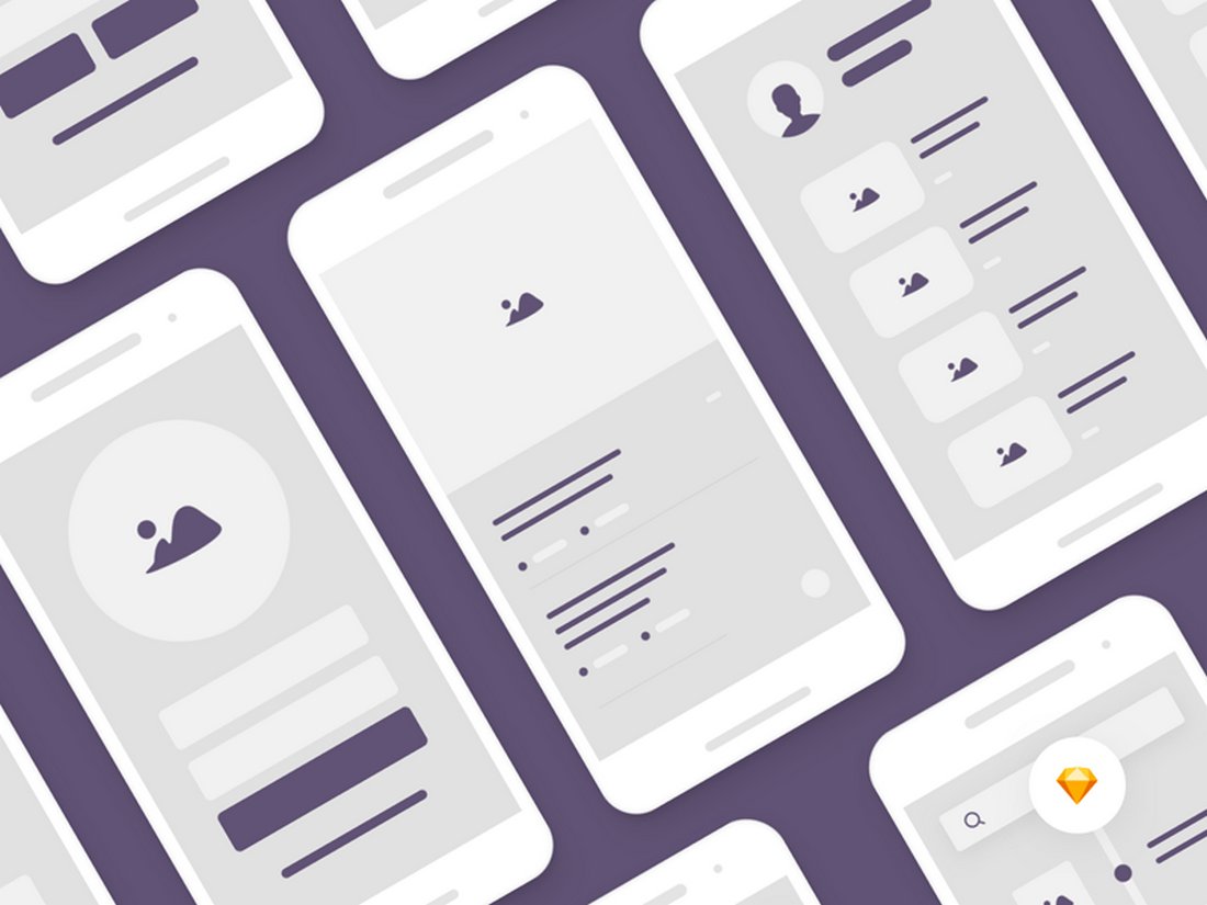 Mobile Blocks - Free Sketch Wireframe UI Kit