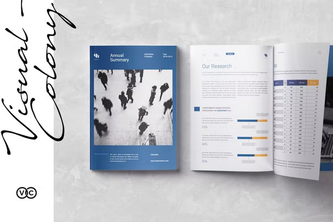 Modern Annual Report InDesign Template