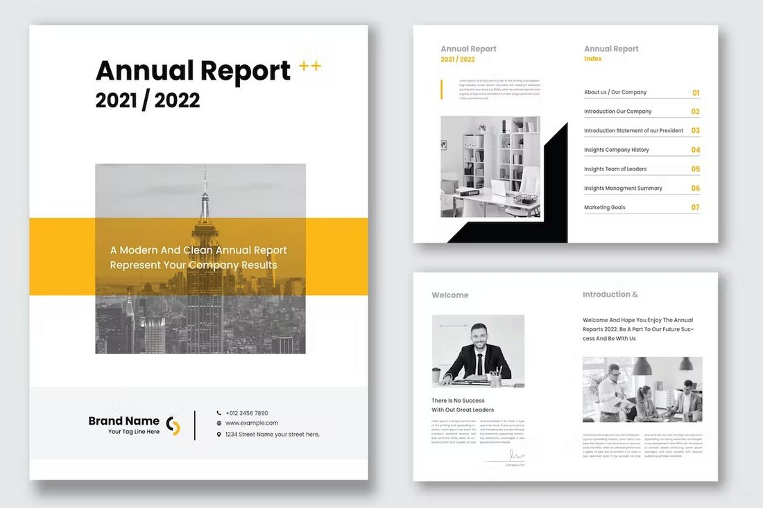 Modern Annual Report Template for Non-Profits