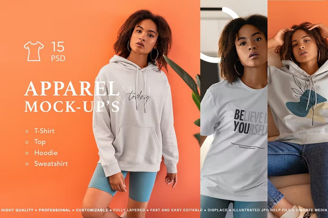 Modern Apparel MockUps with Girl Model