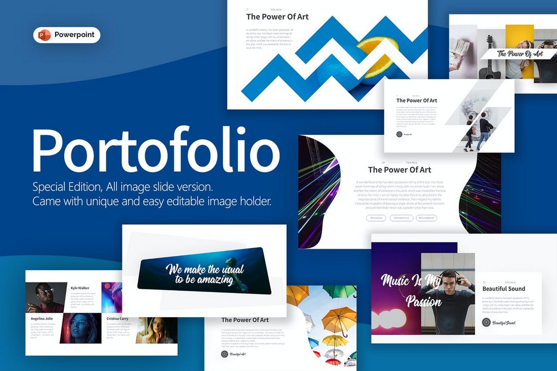 Modern Art Portfolio Powerpoint Template