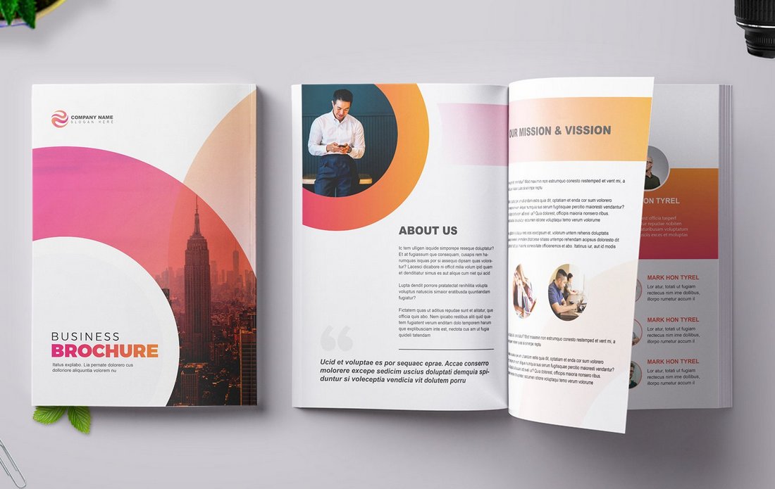 Modern Business Free InDesign Brochure Template