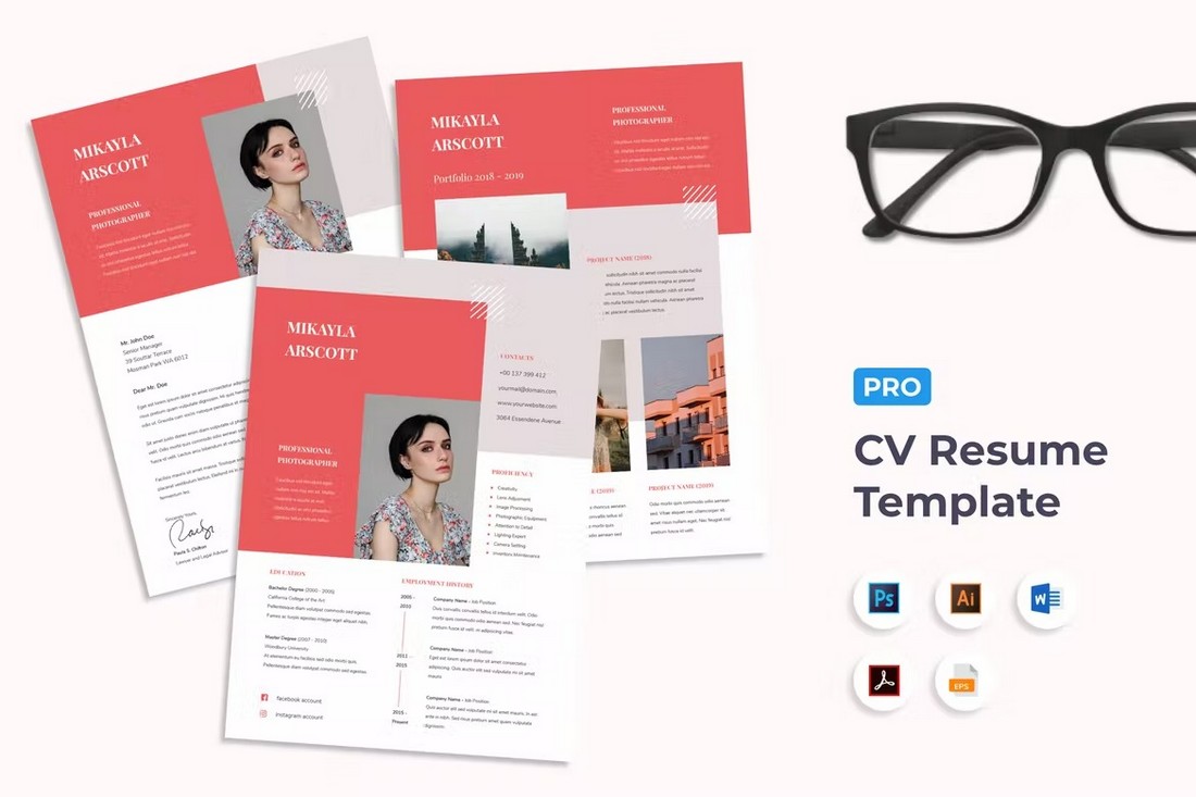 Modern CV Resume Template for Web Designers