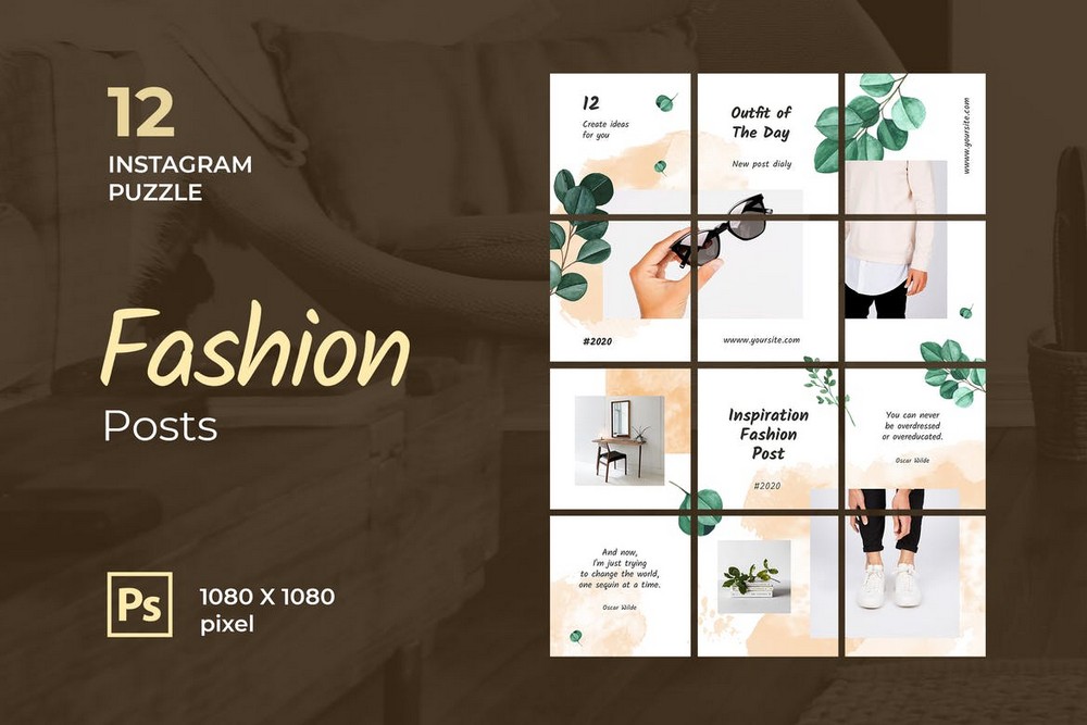 Mode Modern - Template Grid Instagram PSD