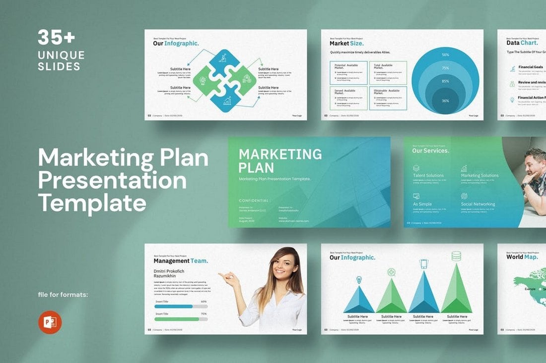 Modern Marketing Plan Presentation Template