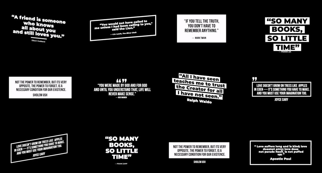 Modern Quotes Premiere Pro B&W Template