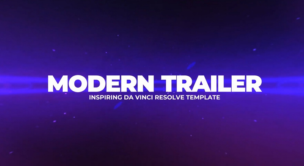 Modern Trailer Davinci Resolve Template