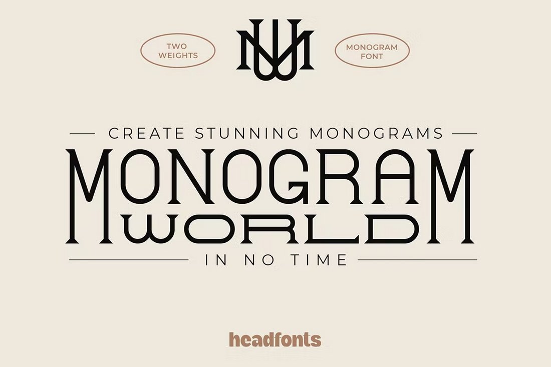 Monogram World - Serif Monogram Font