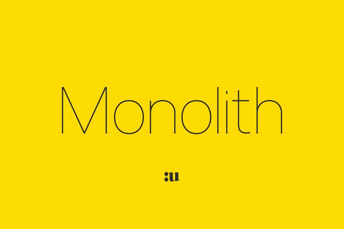 Monolith - Sans Serif Geometric Font Family