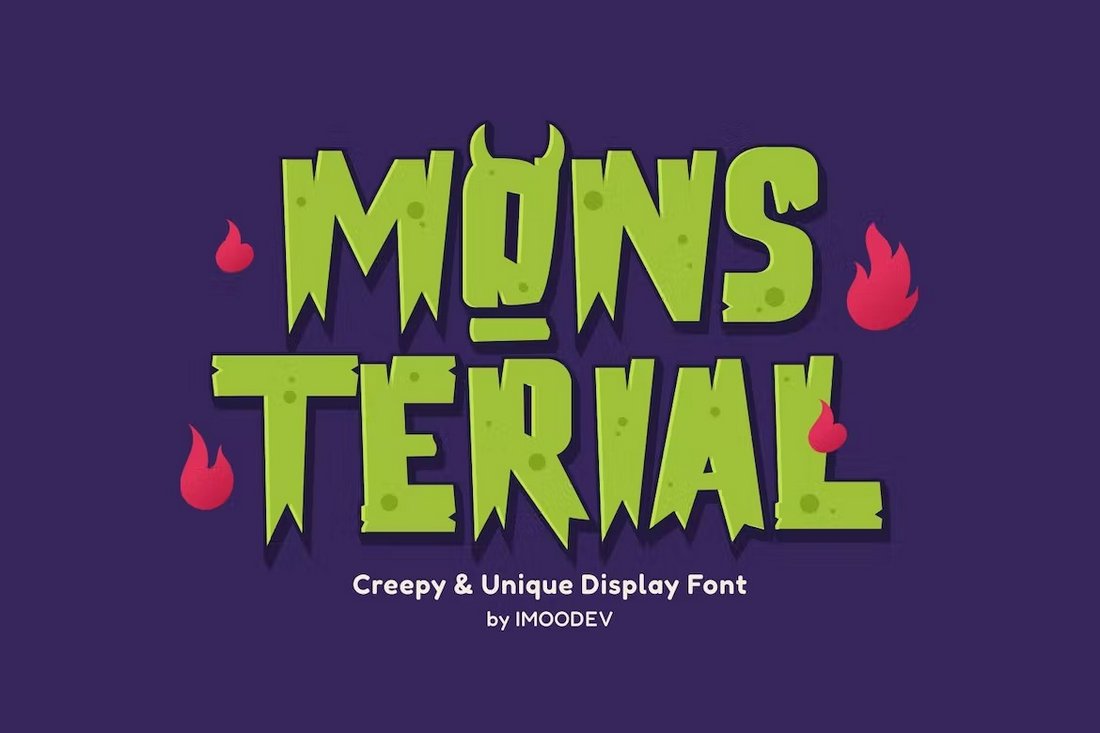 Mons Terial - Spooky Halloween Font for Cricut