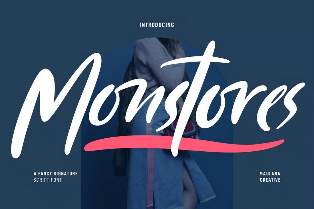 Monstores - Signature Script Swash Font