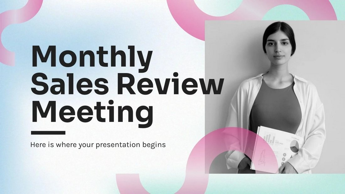 Monthly Sales Meeting Free Google Slides Template