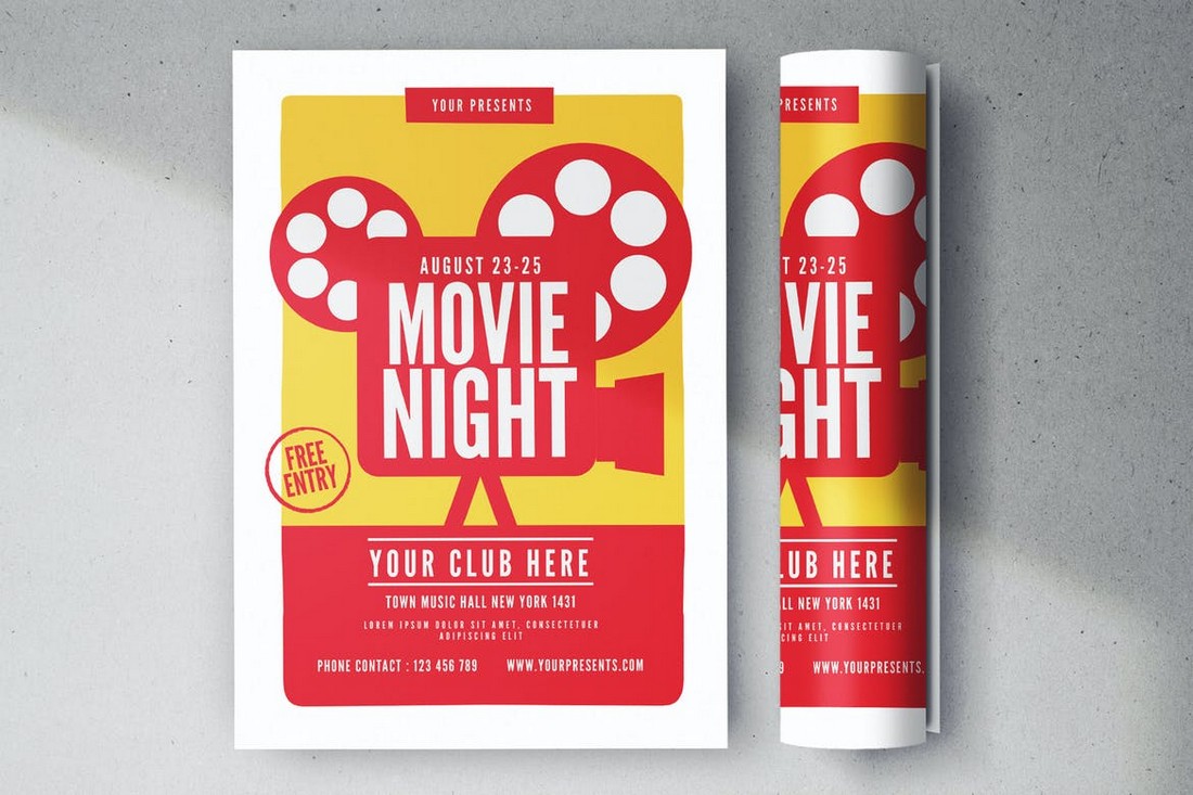 Movie Night Film Festival Flyer Template