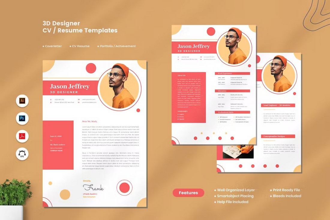 Multipurpose Designer CV Resume Template