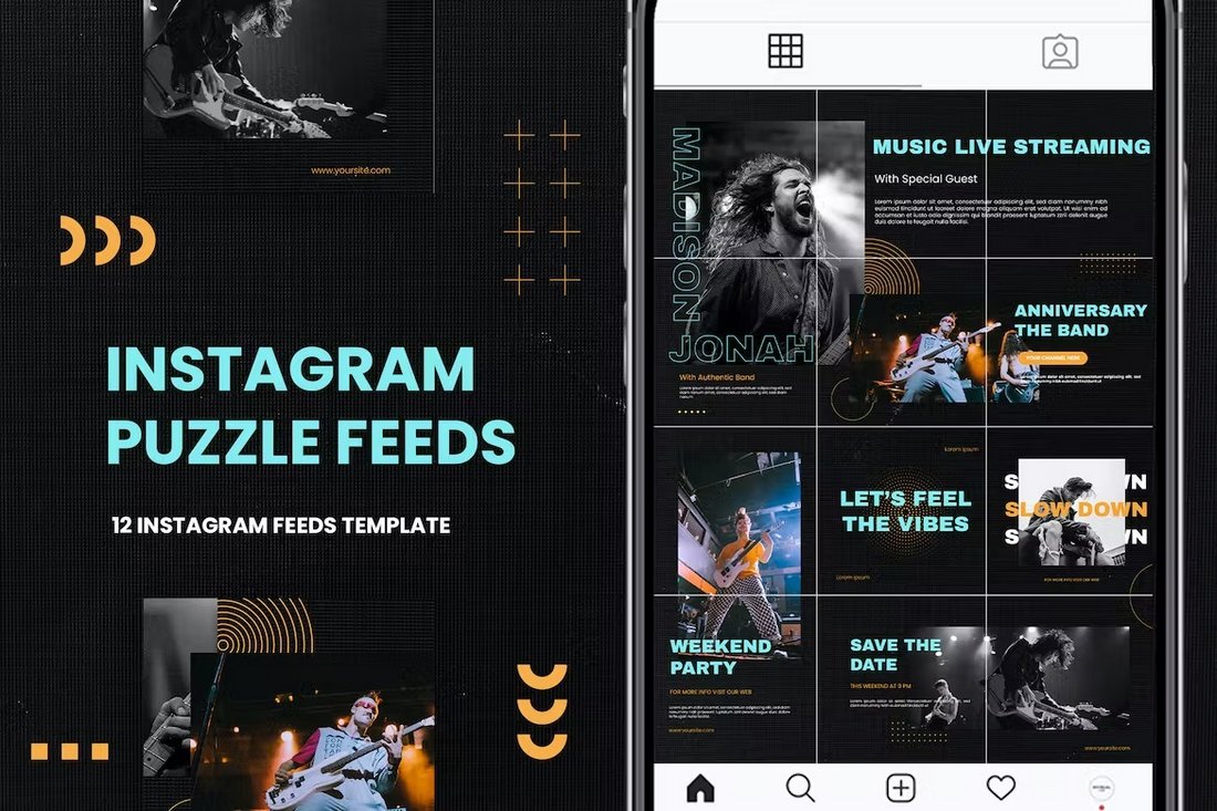 Music & Band Instagram Grid Template