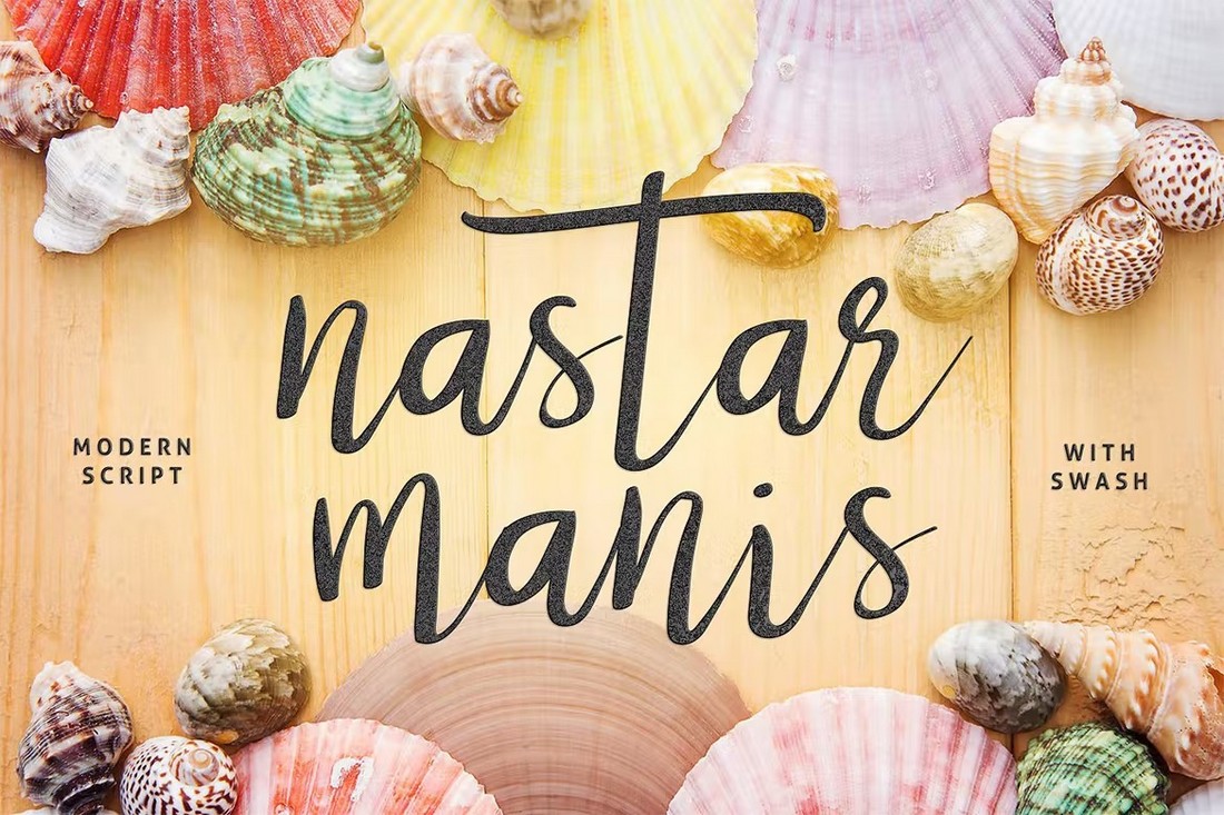 Nastar - Modern Script font with Swash Tails