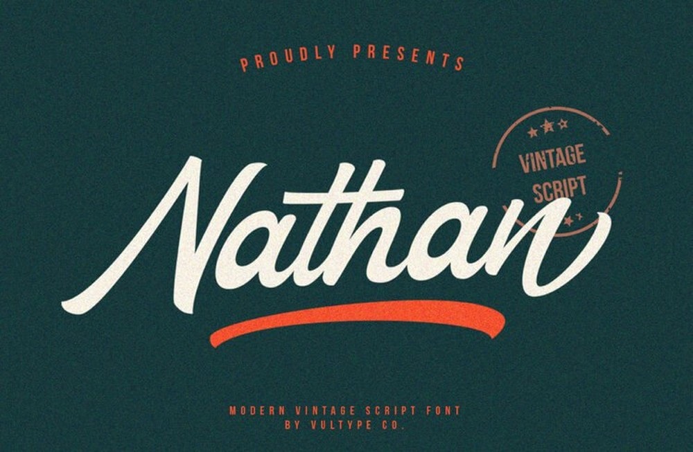 Nathan - Free Vintage Wedding Font