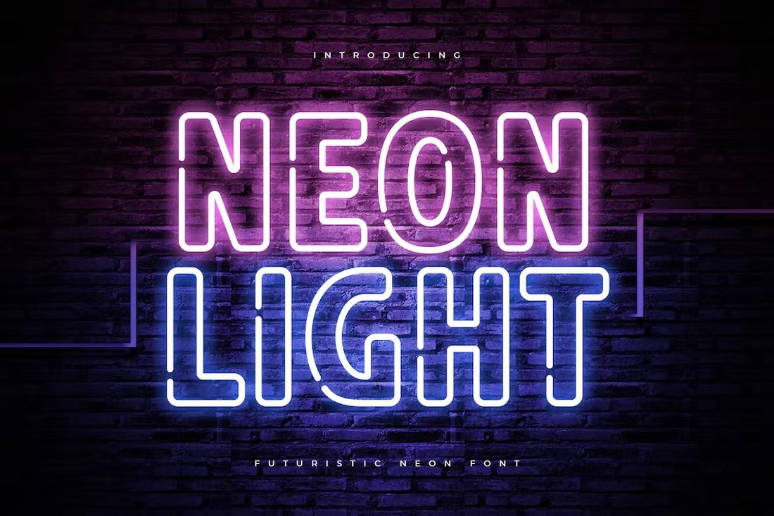 Neon Light - Retro Neon Font