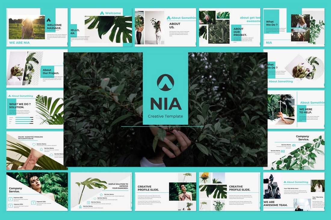 Nia - Modern Startup Pitch Deck Template