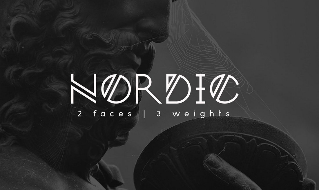 Nordic - Free Modern Monogram Font