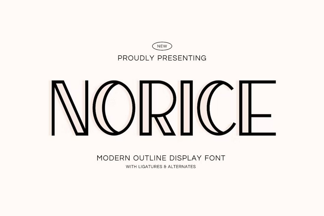 Norice - Thin Modern Outline Font