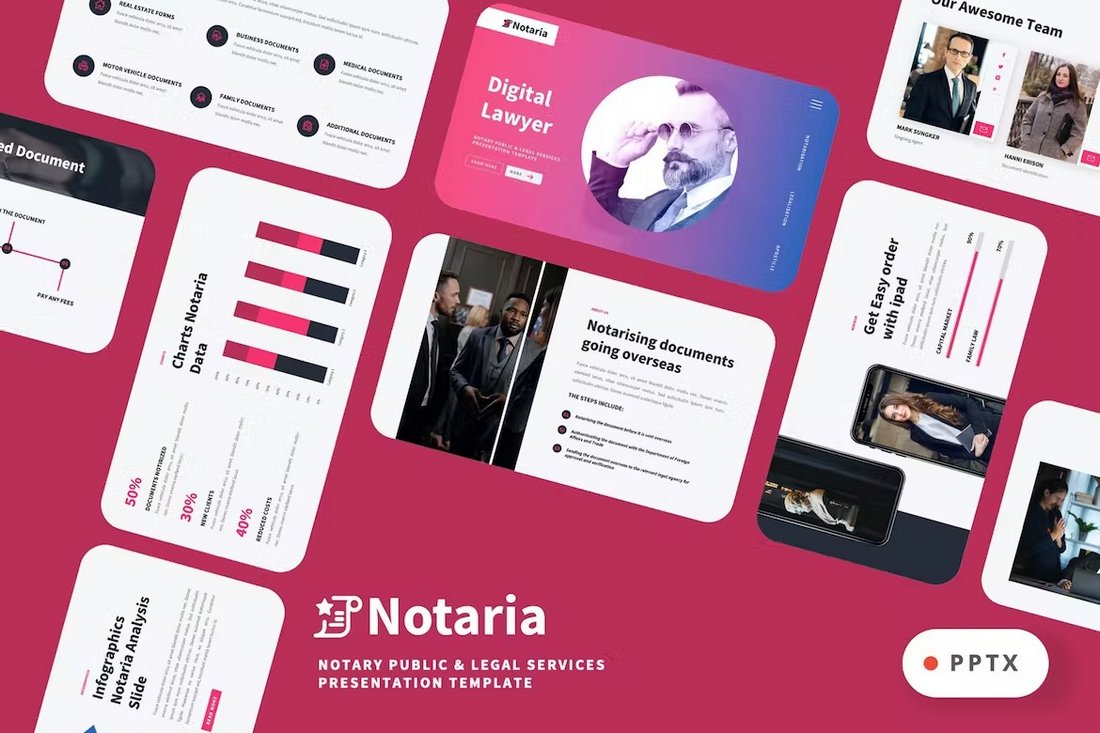 Notaria - Notary Public Powerpoint Template