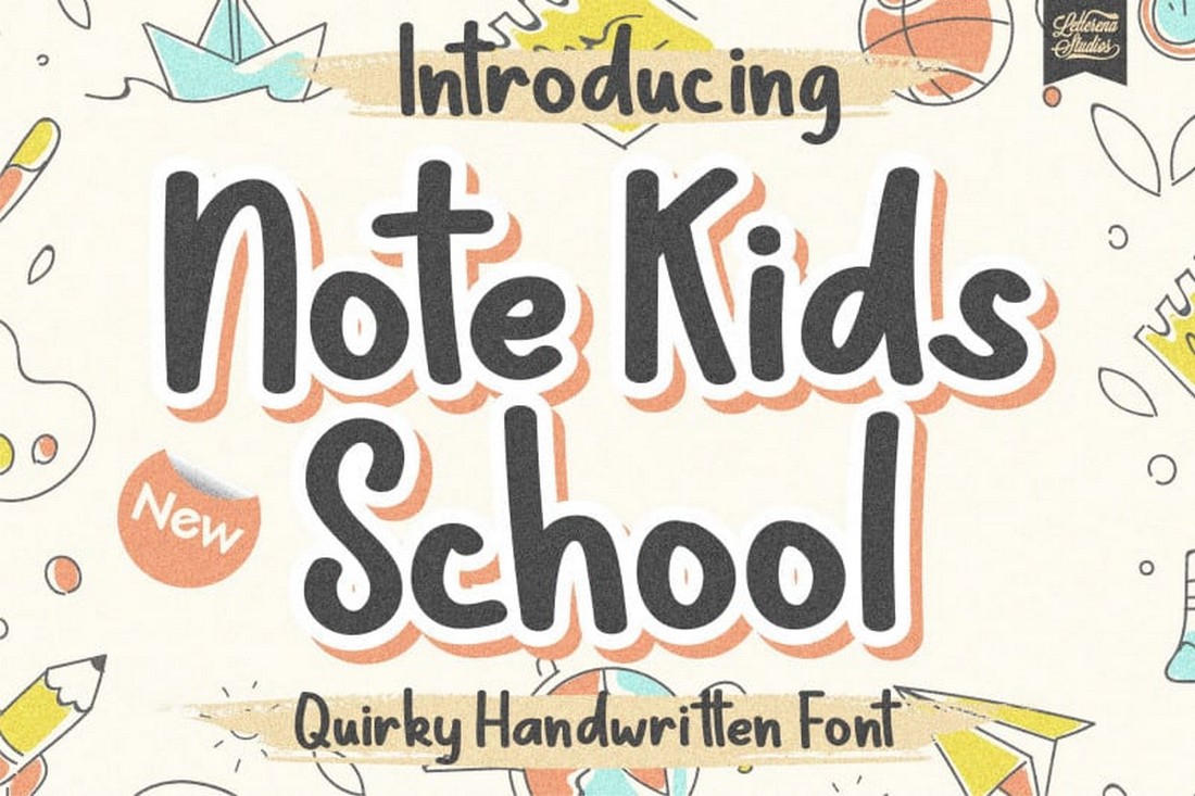 Note Kids School - Free Display Font