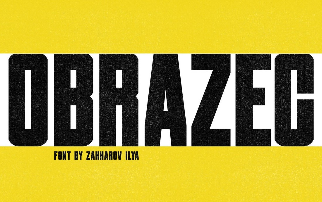 Obrazec - Free Industrial Display Font