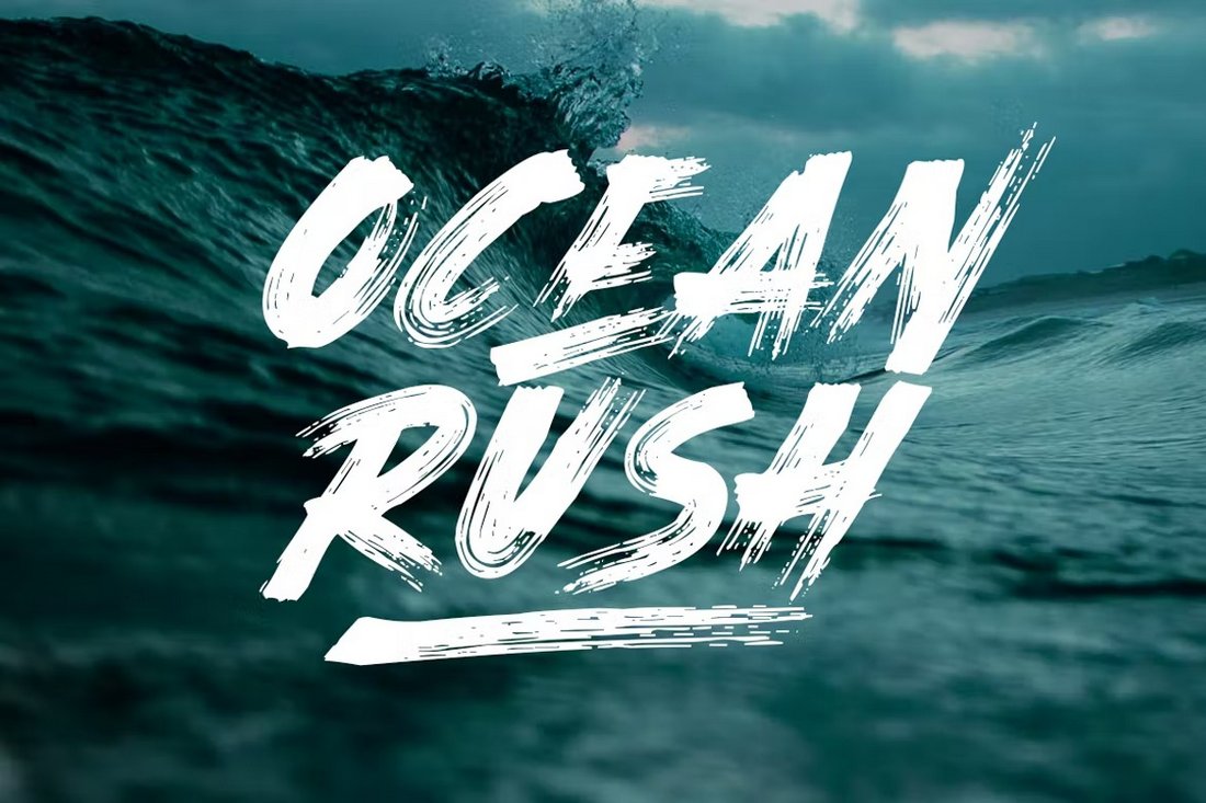 Ocean Rush - Creative Brush Font