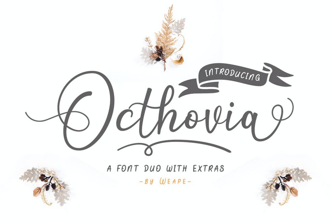 Octhovia - Wedding Calligraphy Font Duo