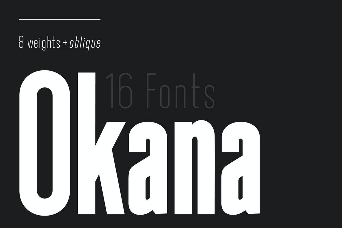 Okan - Huruf Geometris Sans Serif