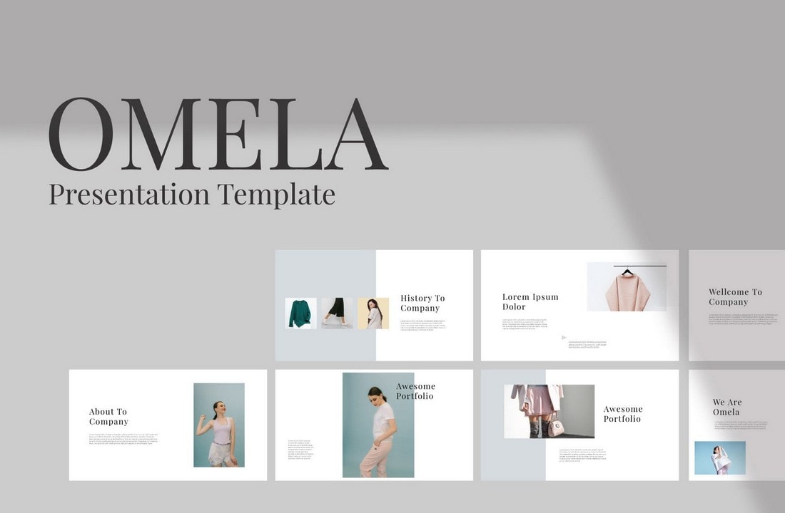 Omela - Free Minimal PowerPoint Template