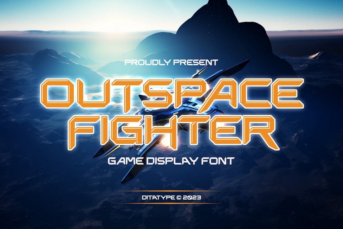 Outspace Fighter - Sci-Fi Gaming Font