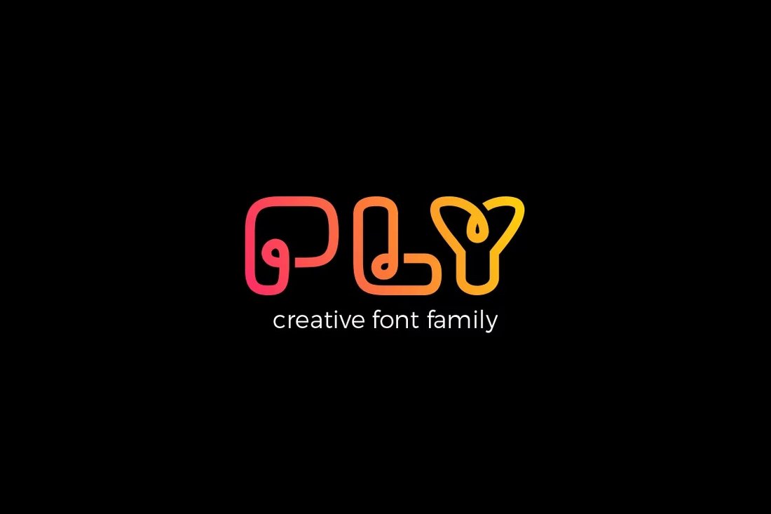 PLY - Creative Font for Business Logo