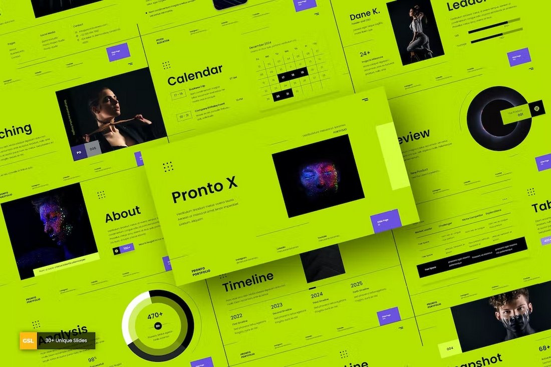 PRONTO - Photography Portfolio Google Slides Template