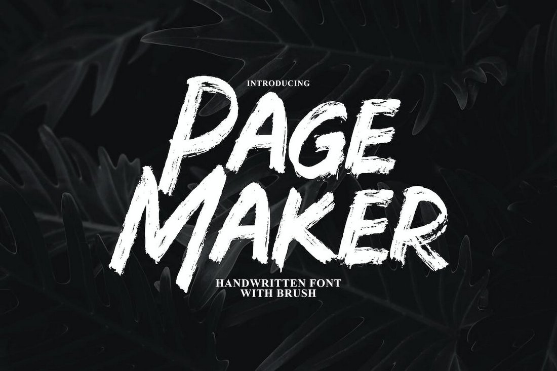 Page Maker - Handwritten Brush Font for Posters