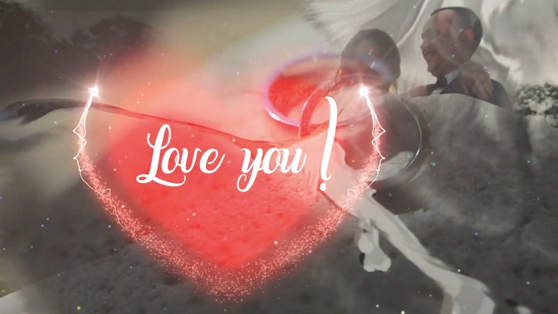 Particle Heart - Free After Effects Wedding Title