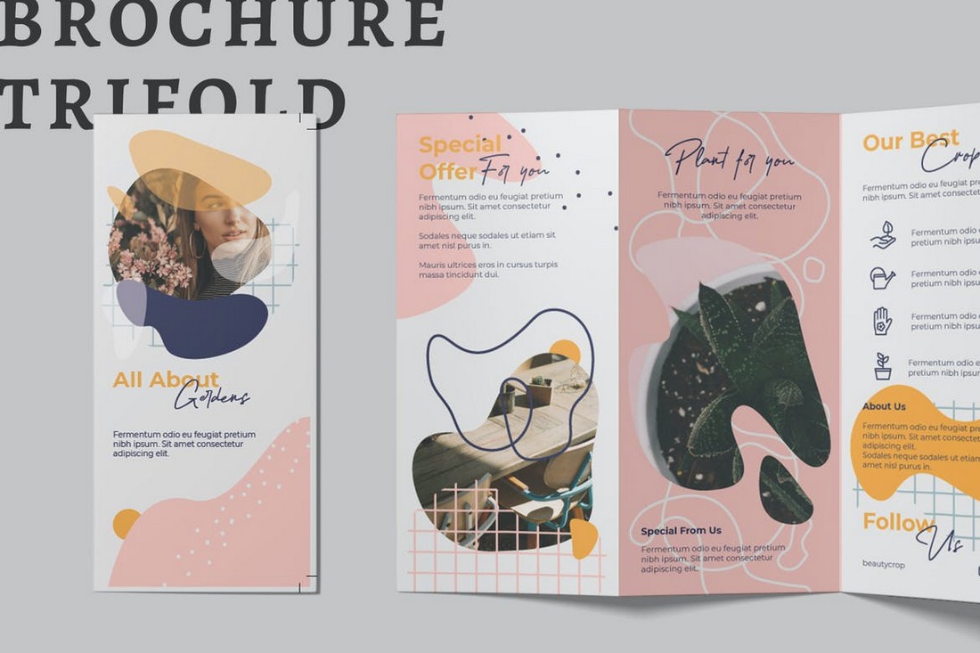 Pastel Color Tri-Fold Brochure template