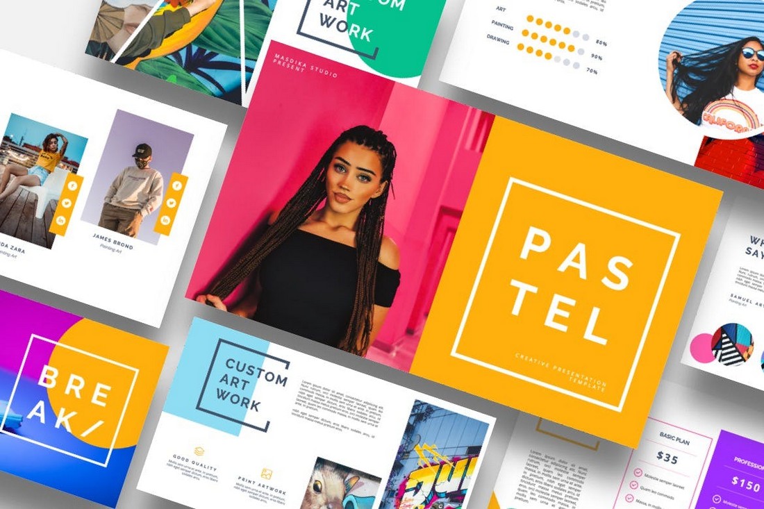 Pastel - Colorful Arts Powerpoint Template