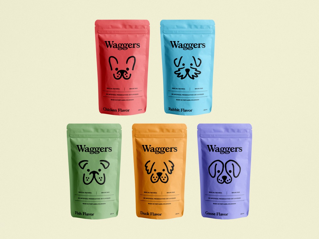 Pet Food Minimal Packaging Design Example