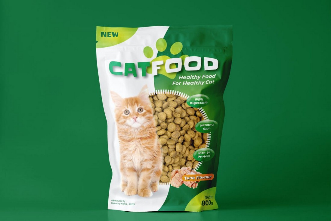 Pet Food Minimal Packaging Design template