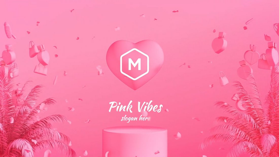 Pink Romantic Logo Reveal for Final Cut Pro