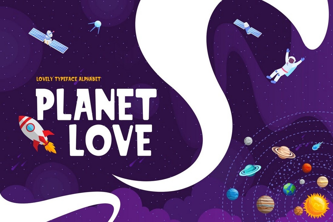 Planet Love - Fun & Playful Font