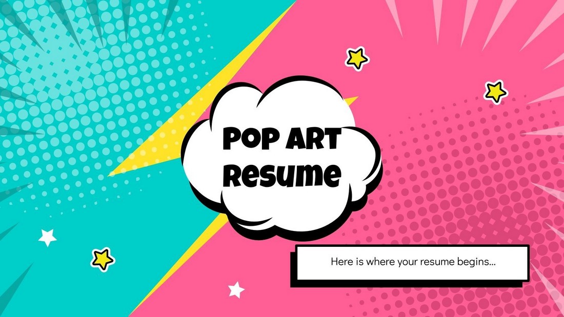 Pop Art Resume - Free Art PowerPoint Template