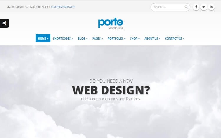 Porto WordPress Theme Review Demo 01