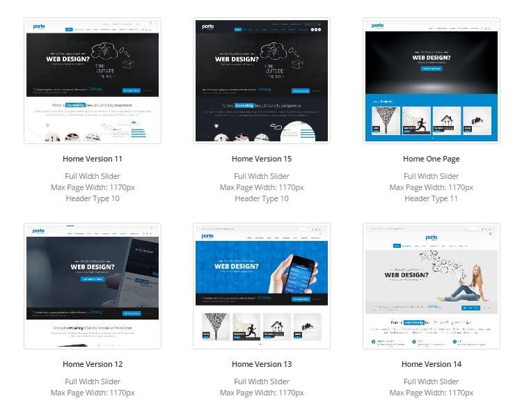 Porto WordPress Theme Review Demos