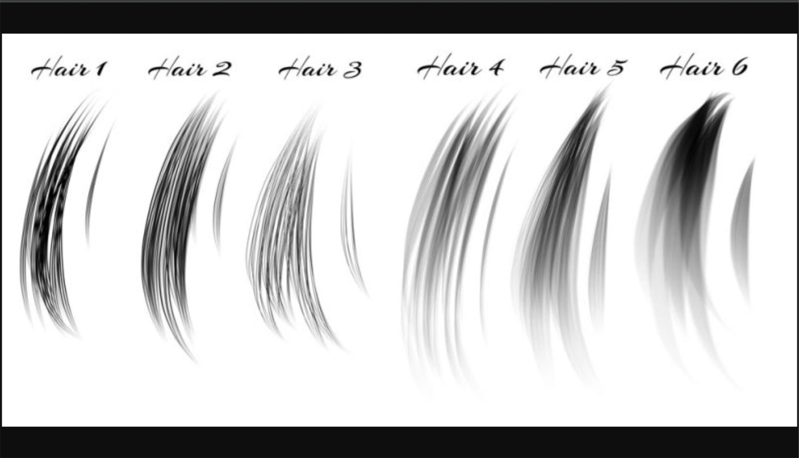 Procreate Hair Brush Set