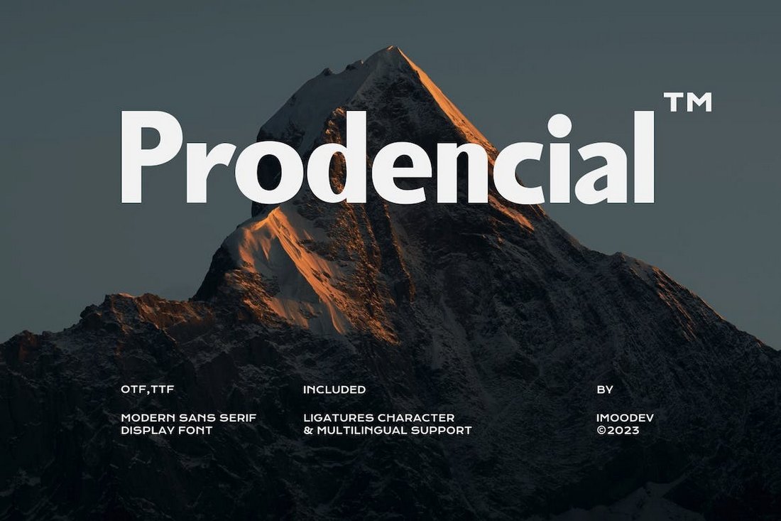 Prodencial - Modern Font for Posters & Signs