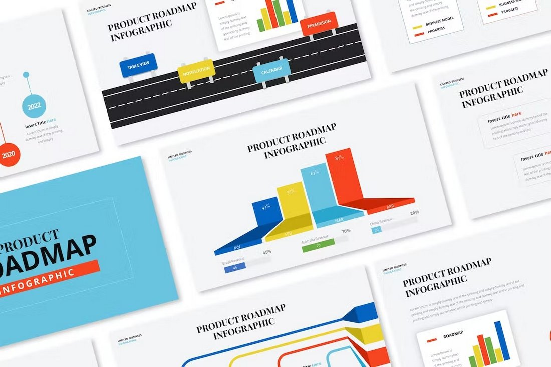 Product Roadmap Infographic Google Slides Template